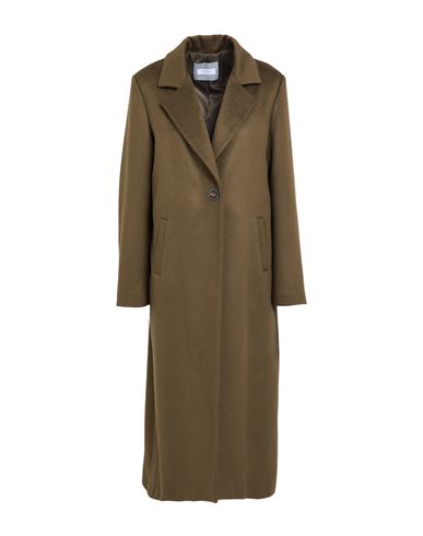 Barba Napoli Woman Coat Military Green Size 10 Virgin Wool In Brown