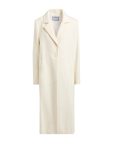 Barba Napoli Woman Coat Cream Size 8 Virgin Wool In Neutral