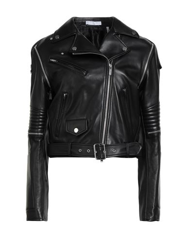Helmut Lang Woman Jacket Black Size M Lambskin In Black