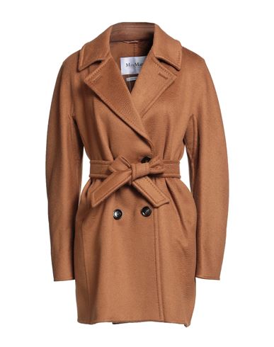 Max Mara Woman Coat Camel Size 10 Cashmere In Brown