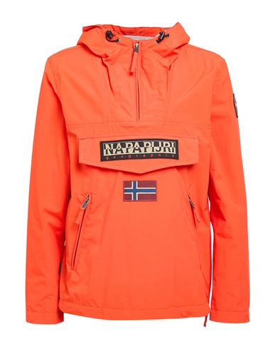 Napapijri Man Jacket Orange Size L Polyamide, Polyurethane In Red