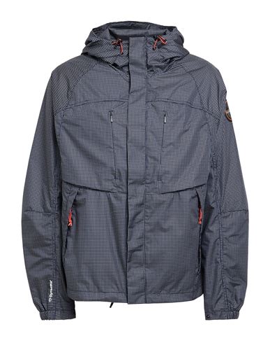 Napapijri Man Jacket Midnight Blue Size L Polyamide, Synthetic Fibers, Polyethylene, Polyurethane