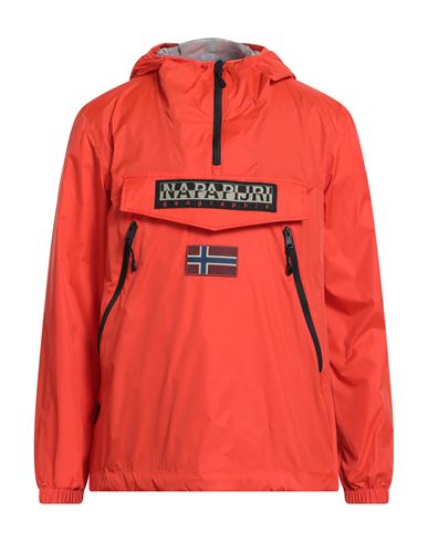 Napapijri Man Jacket Tomato Red Size S Polyamide In Red