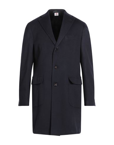 Luigi Borrelli Napoli Man Coat Midnight Blue Size 40 Cashmere In Blue