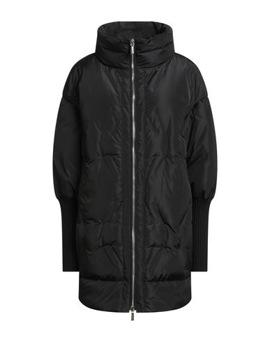 Moorer Woman Puffer Black Size 10 Polyester, Virgin Wool In Black
