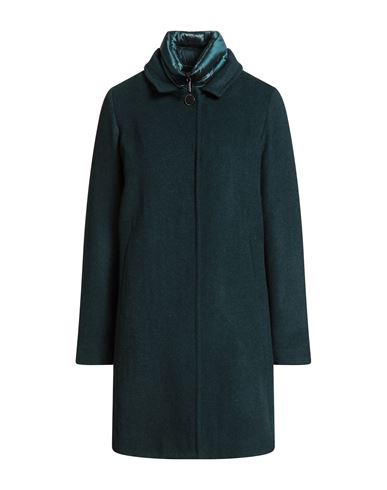 Moorer Woman Coat Deep Teal Size 6 Wool, Cashmere, Polyamide In Green