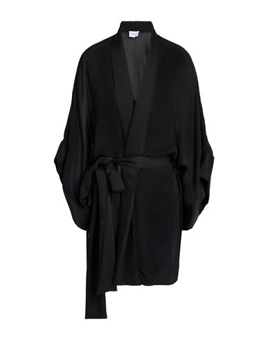 Atelier Legora Woman Overcoat & Trench Coat Black Size 16 Viscose, Polyamide, Polyester In Black