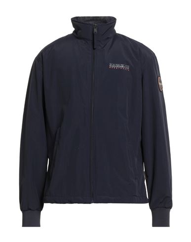 Napapijri Man Jacket Navy Size L Polyamide In Blue