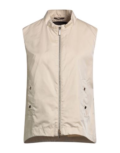 Moorer Woman Vest Cream Size 8 Polyester In Neutral
