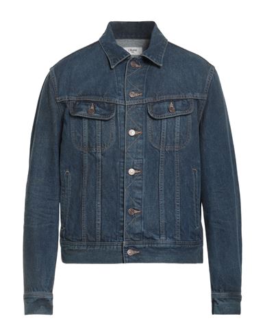 Celine Man Denim Outerwear Blue Size M Cotton In Blue