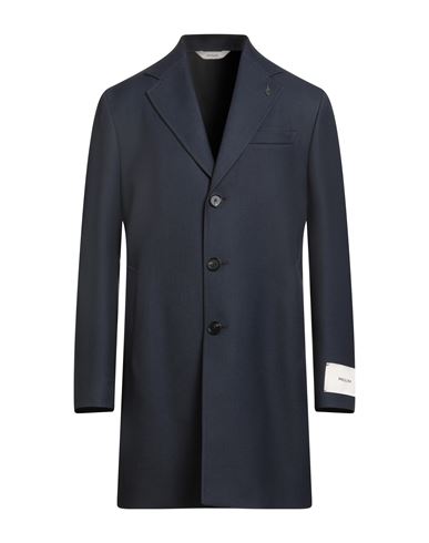 Paoloni Man Coat Navy Size 44 Polyester, Wool In Brown