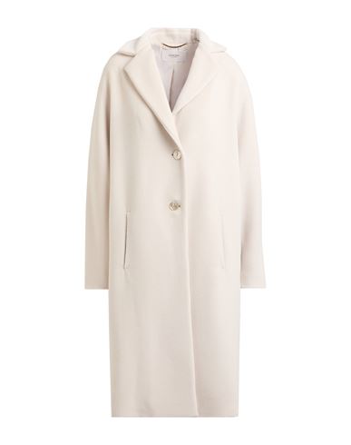 Agnona Woman Coat Cream Size 4 Alpaca Wool, Wool In White
