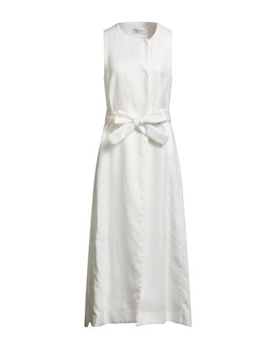 Max Mara Woman Overcoat & Trench Coat White Size 8 Linen In White