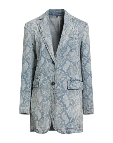 Sportmax Woman Denim Outerwear Blue Size 10 Cotton In Blue
