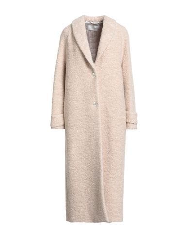 Agnona Woman Coat Beige Size 6 Alpaca Wool, Wool, Polyamide, Metal In Neutral