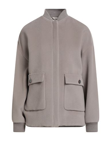 Agnona Woman Jacket Light Grey Size 4 Alpaca Wool, Wool, Triacetate, Polyester, Cashmere In Gray
