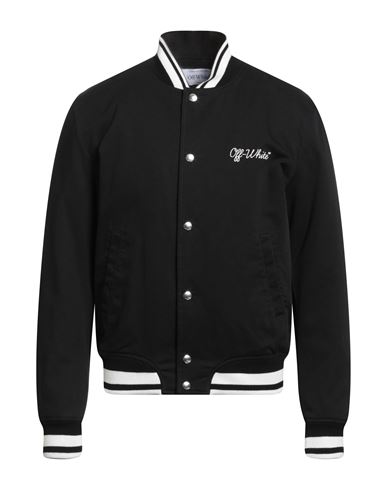 Off-white Script Souvenir Bomber Jacket In Black