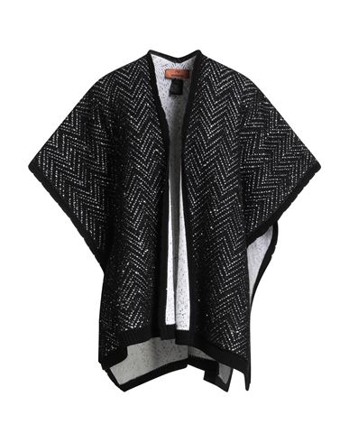 Missoni Woman Cape Black Size Onesize Cotton, Polyamide, Polyester