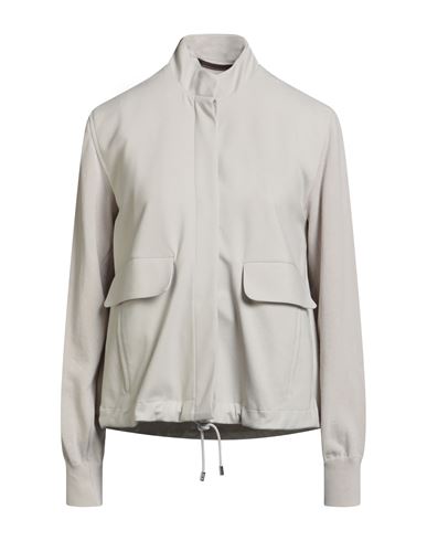Moorer Woman Jacket Light Grey Size 8 Viscose, Polyamide, Elastane In Gray