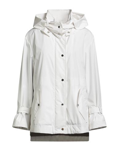 Moorer Woman Overcoat & Trench Coat White Size 6 Polyester In White