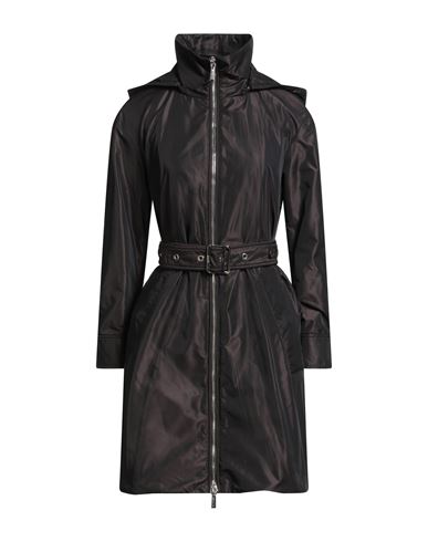 Moorer Woman Overcoat & Trench Coat Dark Brown Size 8 Polyester In Brown