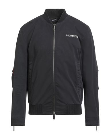 Dsquared2 Man Jacket Navy Size 42 Cotton, Elastane In Blue