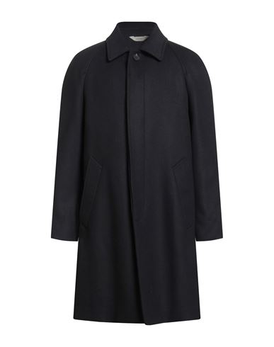 Paoloni Man Coat Navy Size 44 Wool, Polyamide In Blue