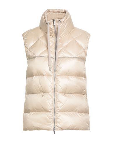Peserico Woman Vest Sand Size 6 Nylon, Merino Wool, Viscose, Cashmere, Metallic Fiber In Gold