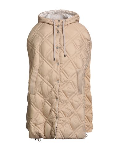 Peserico Woman Cape Beige Size 6 Polyester In Brown