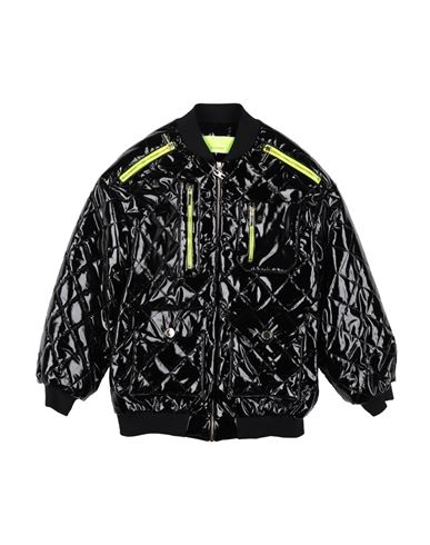 Elisabetta Franchi La Mia Bambina Toddler Girl Puffer Black Size 3 Polyester, Elastane, Cotton In Black