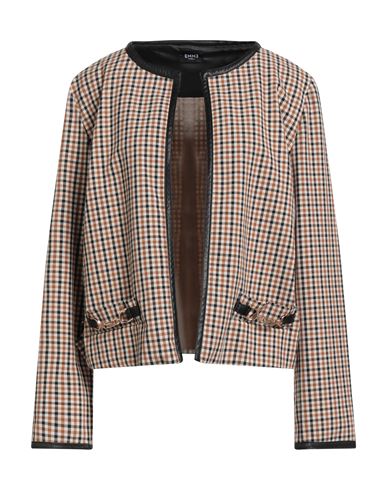 Emme By Marella Woman Jacket Camel Size 16 Polyester, Viscose, Elastane In Multi