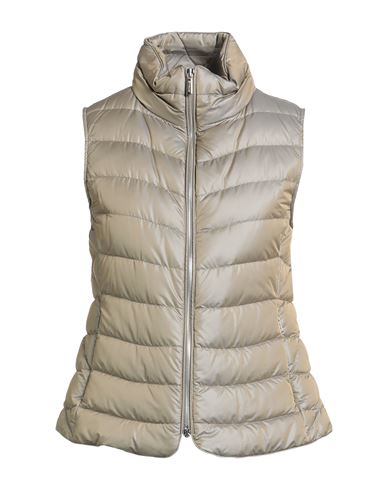 Moorer Woman Vest Khaki Size 4 Polyester, Polyamide In Multi