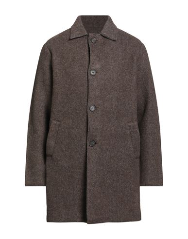Bellwood Man Coat Dark Brown Size 40 Polyester, Wool In Brown