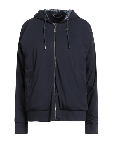Moorer Woman Puffer Midnight Blue Size 14 Viscose, Polyamide, Elastane In Black