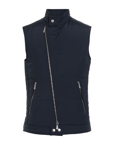 Eleventy Man Vest Midnight Blue Size 38 Wool, Polyamide In Blue