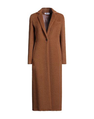 Annie Paris Woman Coat Camel Size 10 Alpaca Wool, Virgin Wool In Brown
