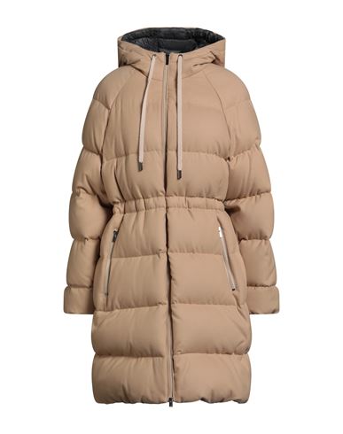 Peserico Easy Woman Puffer Camel Size 6 Nylon, Polyester, Viscose, Elastane In Brown