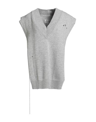 Maison Margiela Woman Cape Light Grey Size L Wool, Elastane In Gray