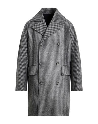 Officine Generale Malone Houndstooth Wool Coat In Gray
