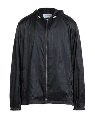 Ferragamo Man Jacket Black Size L Polyamide In Black