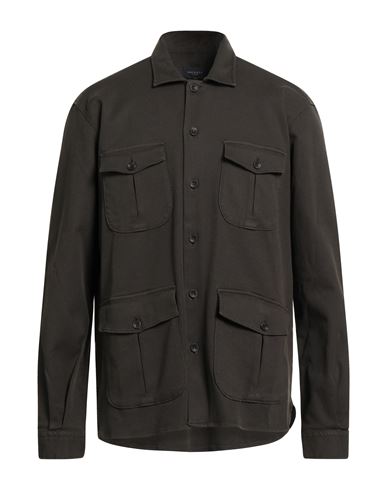 Hackett Man Jacket Dark Green Size L Cotton, Lyocell, Elastane In Green