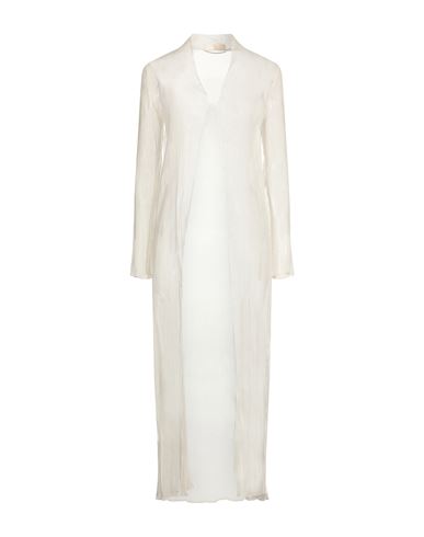 Max Mara Woman Overcoat & Trench Coat Ivory Size 16 Silk In Multi