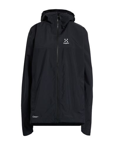 Haglöfs Man Jacket Black Size Xl Recycled Polyester In Blue