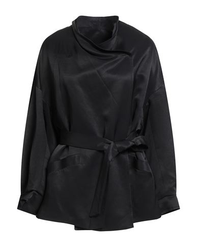 Guttha Woman Jacket Black Size 8 Viscose, Linen In Black