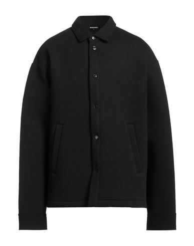 Dsquared2 Man Jacket Black Size L Cotton In Metallic