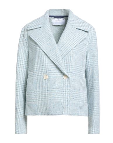 Harris Wharf London Woman Jacket Turquoise Size 6 Wool, Silk, Cotton, Viscose In Blue