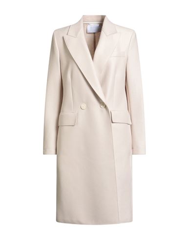 Harris Wharf London Woman Overcoat & Trench Coat Beige Size 6 Virgin Wool In Neutral