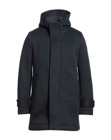 Distretto 12 Man Coat Midnight Blue Size 38 Polyester, Cotton, Polyamide In Multi