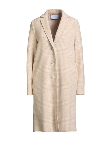 Harris Wharf London Woman Coat Pastel Yellow Size 10 Wool, Silk, Cotton, Viscose In Gray
