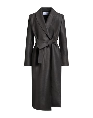 Harris Wharf London Woman Coat Charcoal Size 10 Virgin Wool In Black